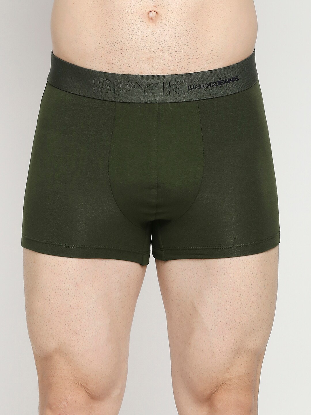 

UnderJeans by Spykar Men Olive-Green Solid Trunk UJNPTS058Olive