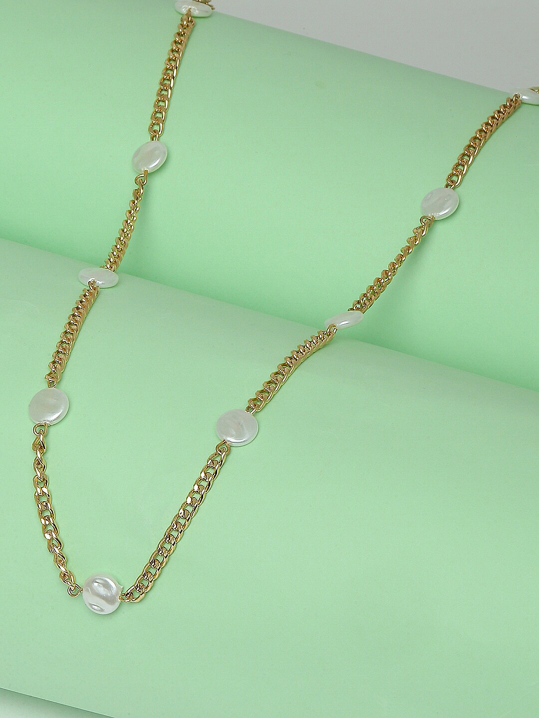 

Lilly & sparkle Gold-Toned & White Gold-Plated Handcrafted Necklace