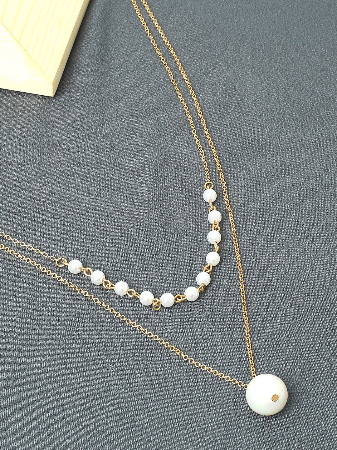 

Lilly & sparkle Gold-Toned & White Gold-Plated Handcrafted Necklace