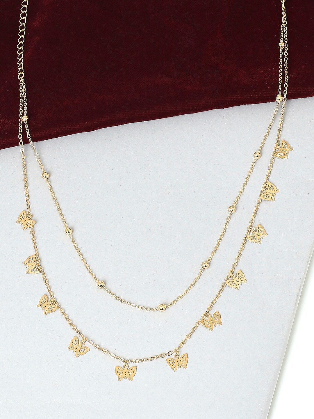 

Lilly & sparkle Gold Toned Gold Plated Layered Necklace