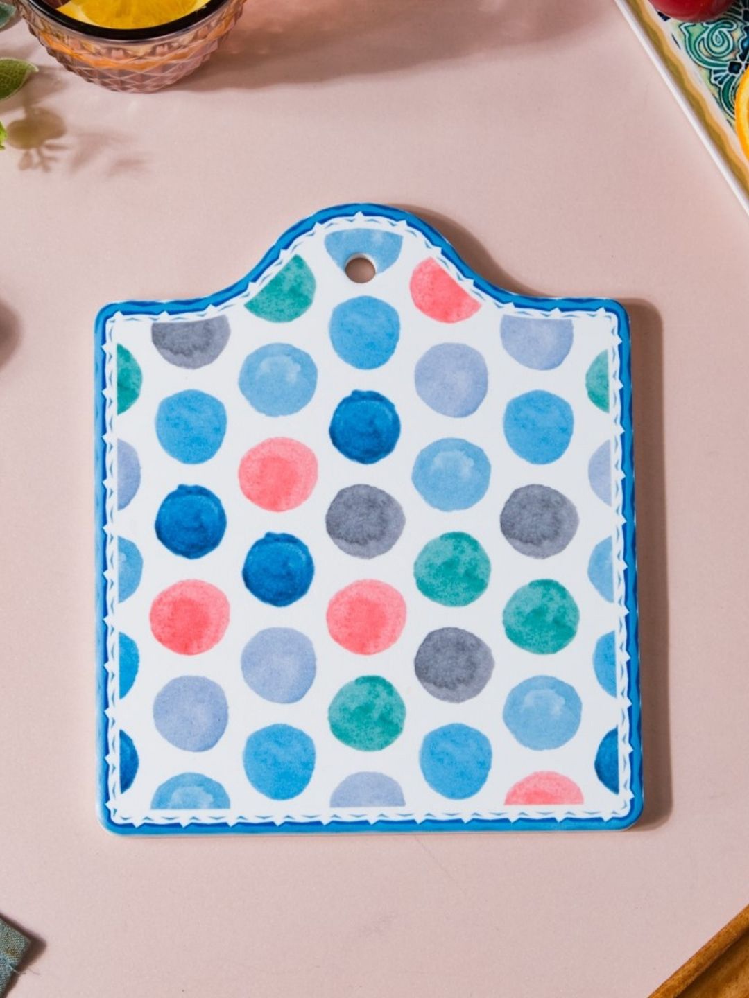 

Nestasia White & Blue Printed Matte Ceramic Platter