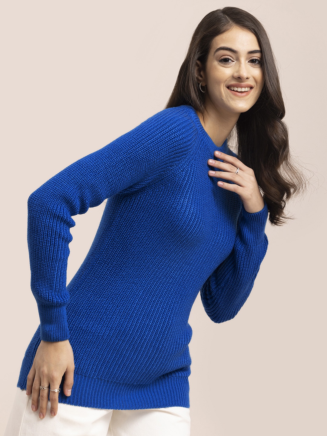 

FableStreet Women Blue Pullover