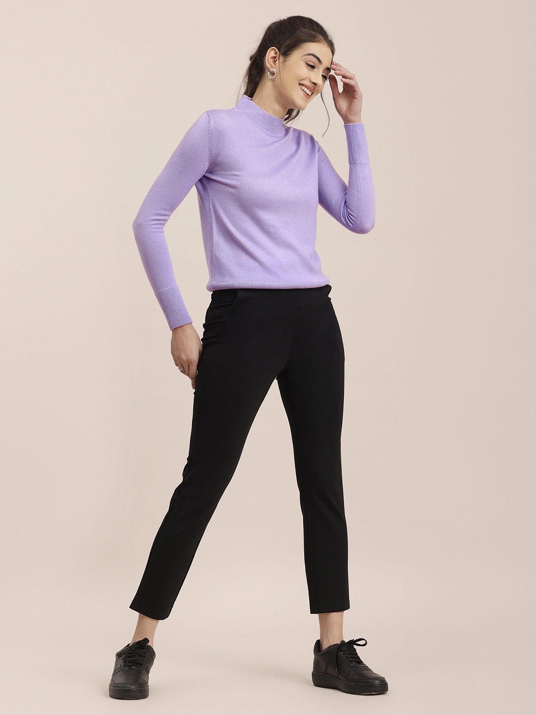 

FableStreet Women Purple Pullover