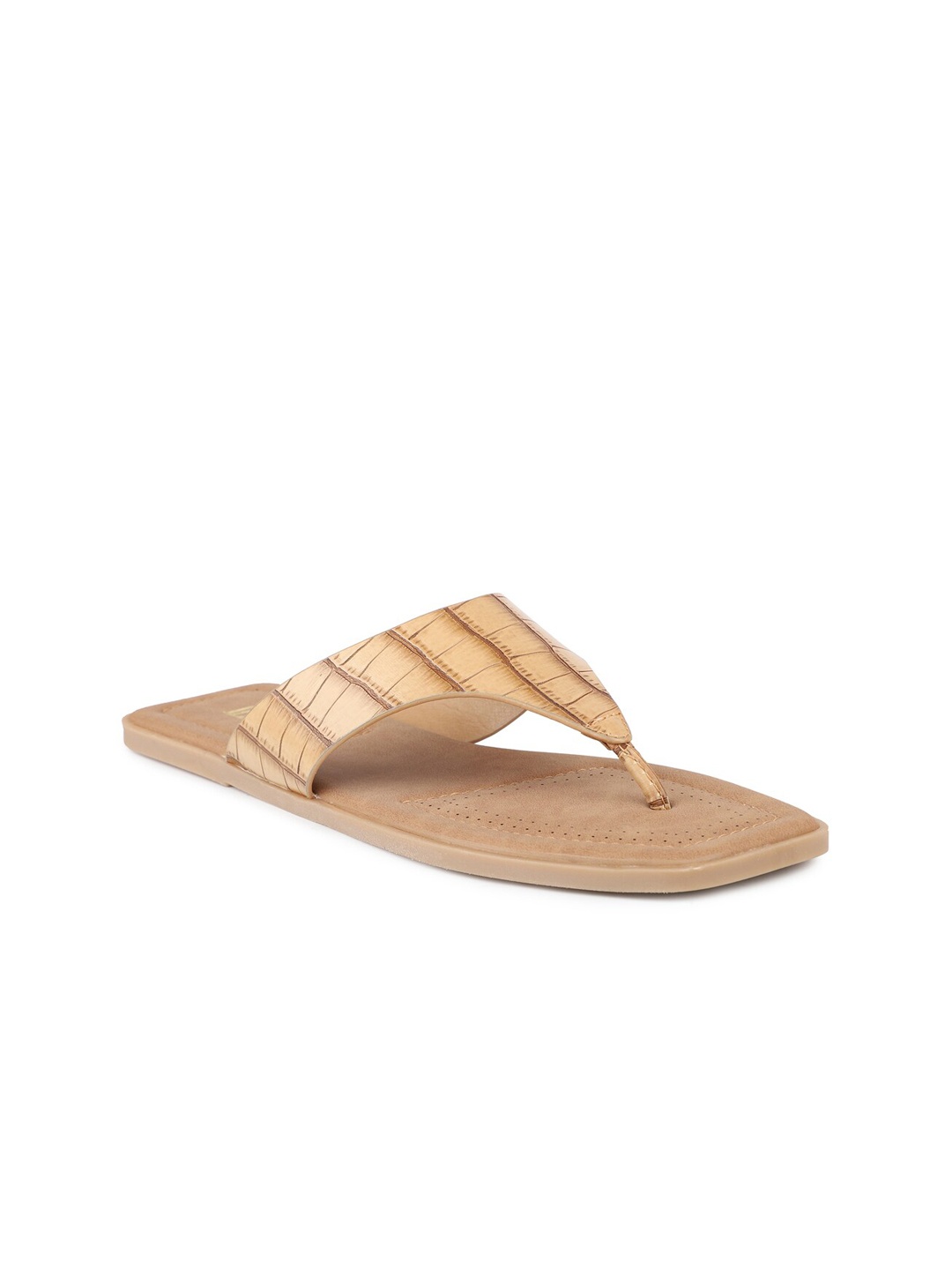 

Inc 5 Women Beige Textured Open Toe Flats