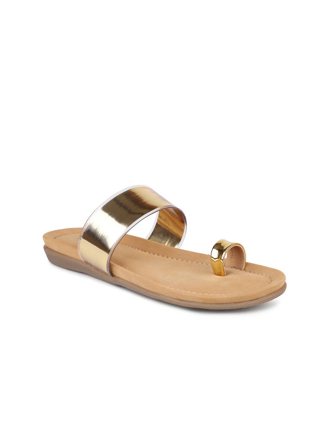 

Inc 5 Women Gold-Toned One Toe Flats