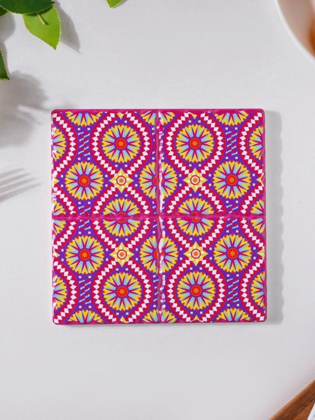 

Nestasia Pink Printed Ceramic Trivet