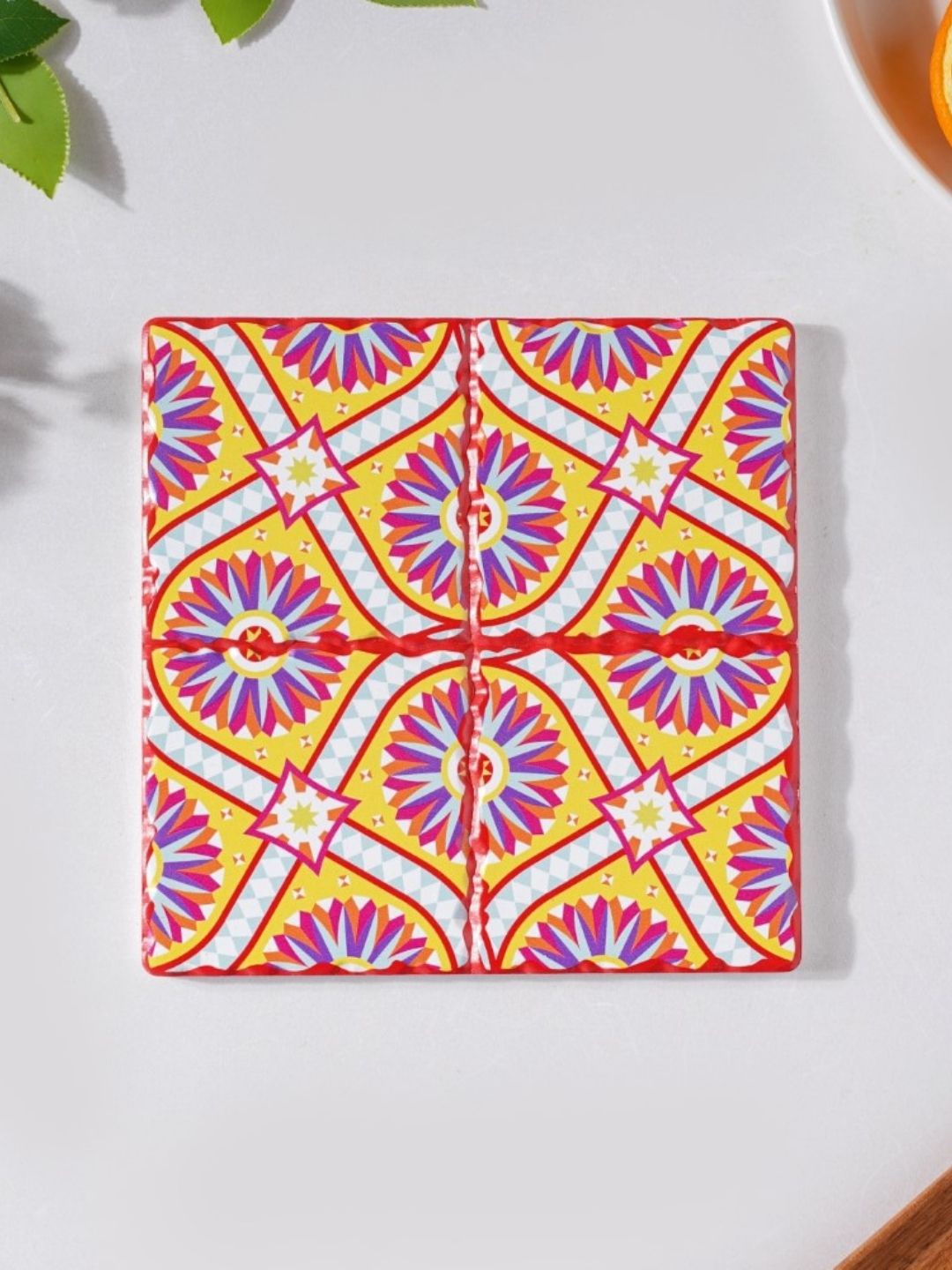 

Nestasia Yellow Spanish Art Print Square Ceramic Tiled Trivet