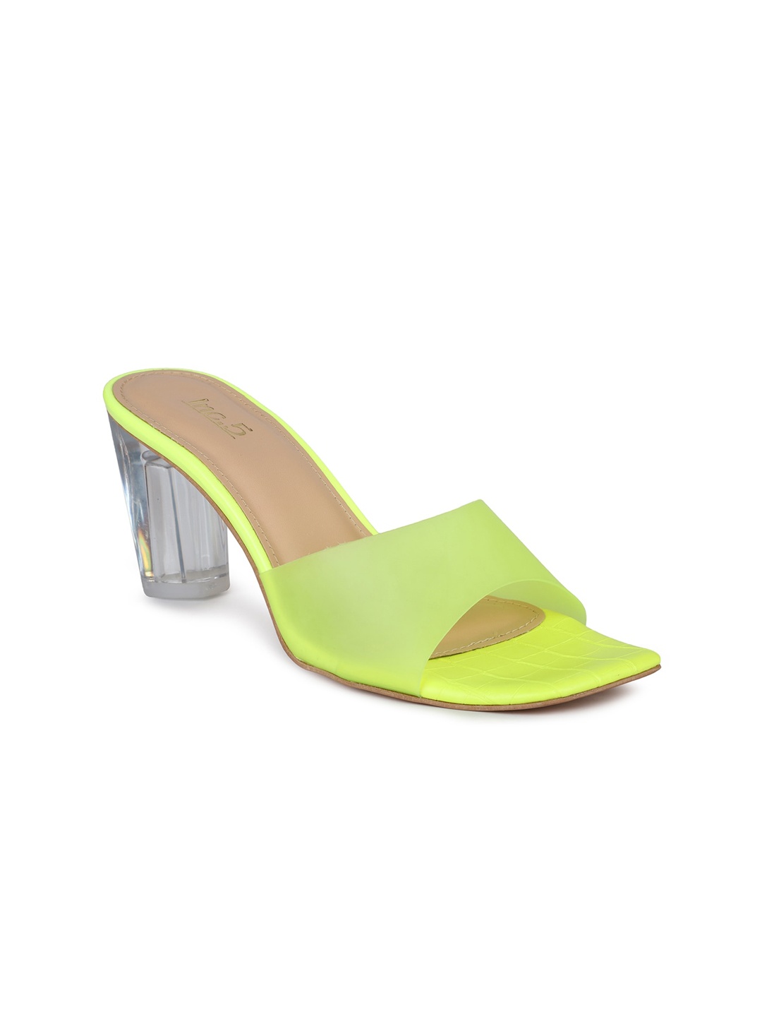 

Inc 5 Lime Green Block Sandals
