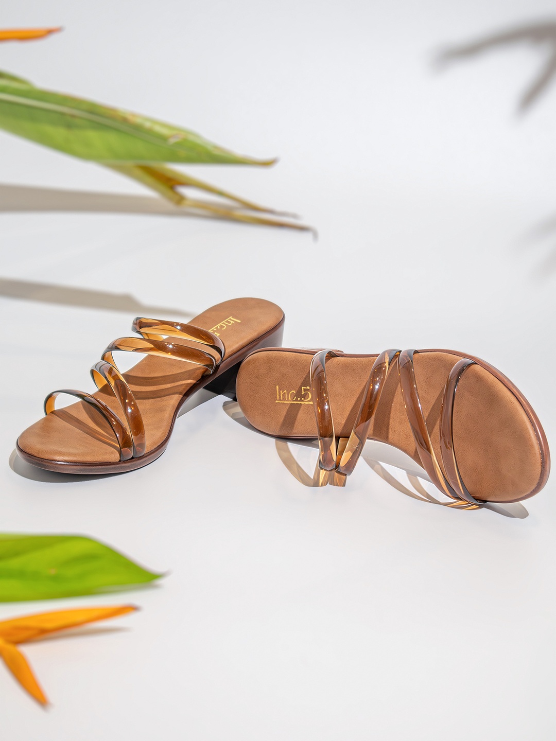

Inc 5 Women Tan Block Sandals