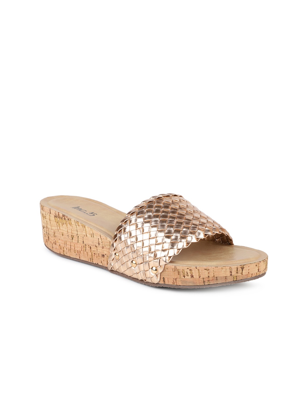 

Inc 5 Rose Women Gold Textured Flatform Heel, Rose gold