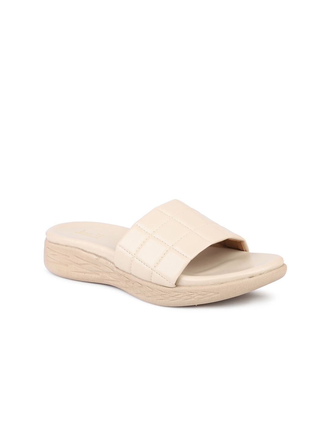 

Inc 5 Beige Textured Flatform Heels