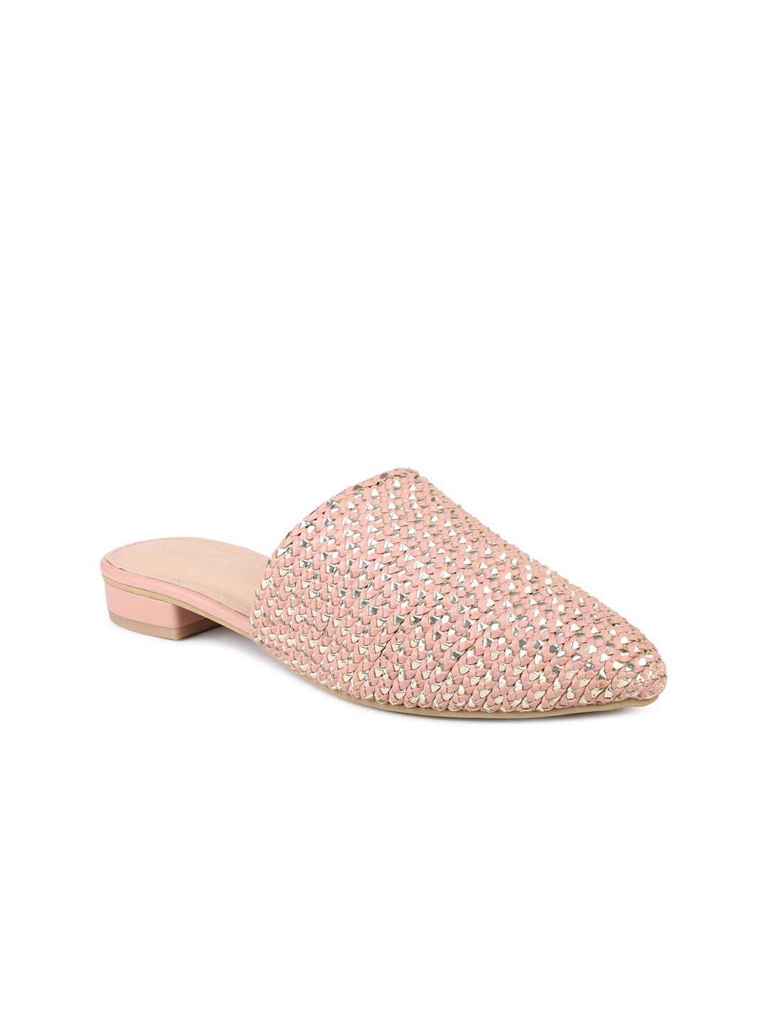 

Inc 5 Peach-Coloured Block Mules