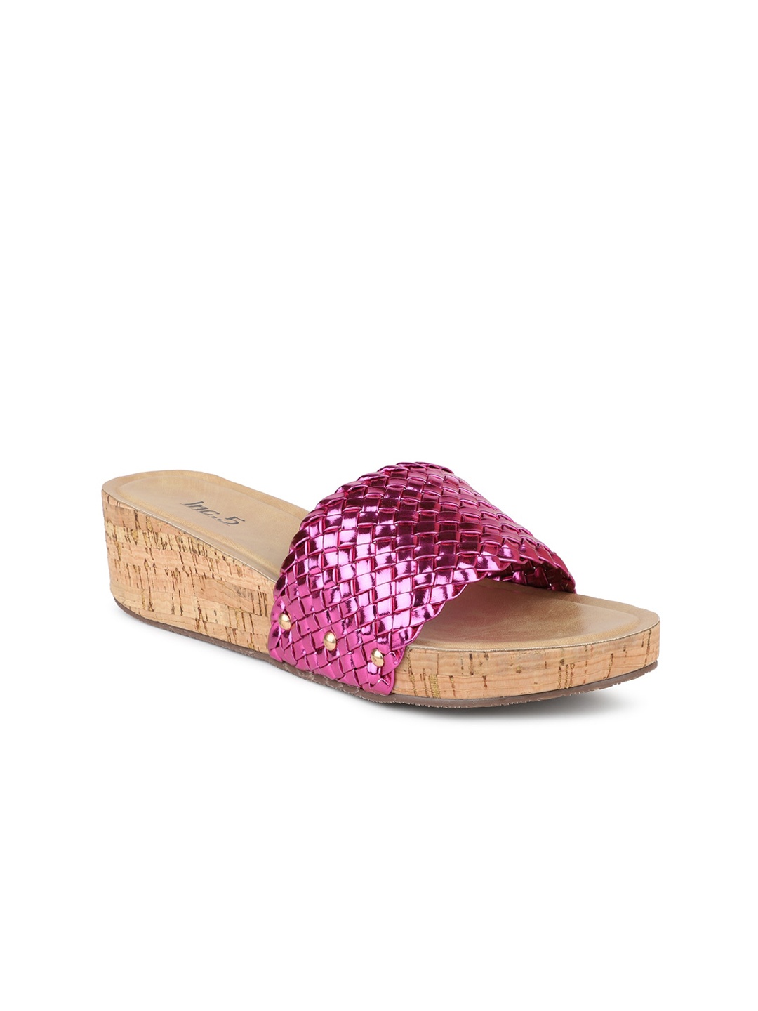 

Inc 5 Women Pink & Beige Wedge Heels