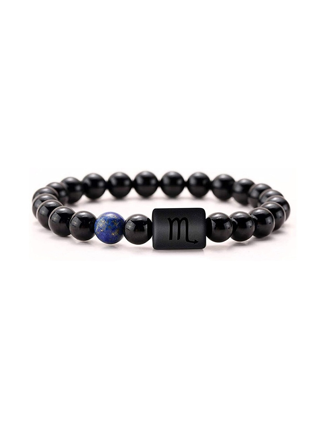 

Young & Forever Unisex Black & Navy Blue Brass Crystals Handcrafted Bracelet