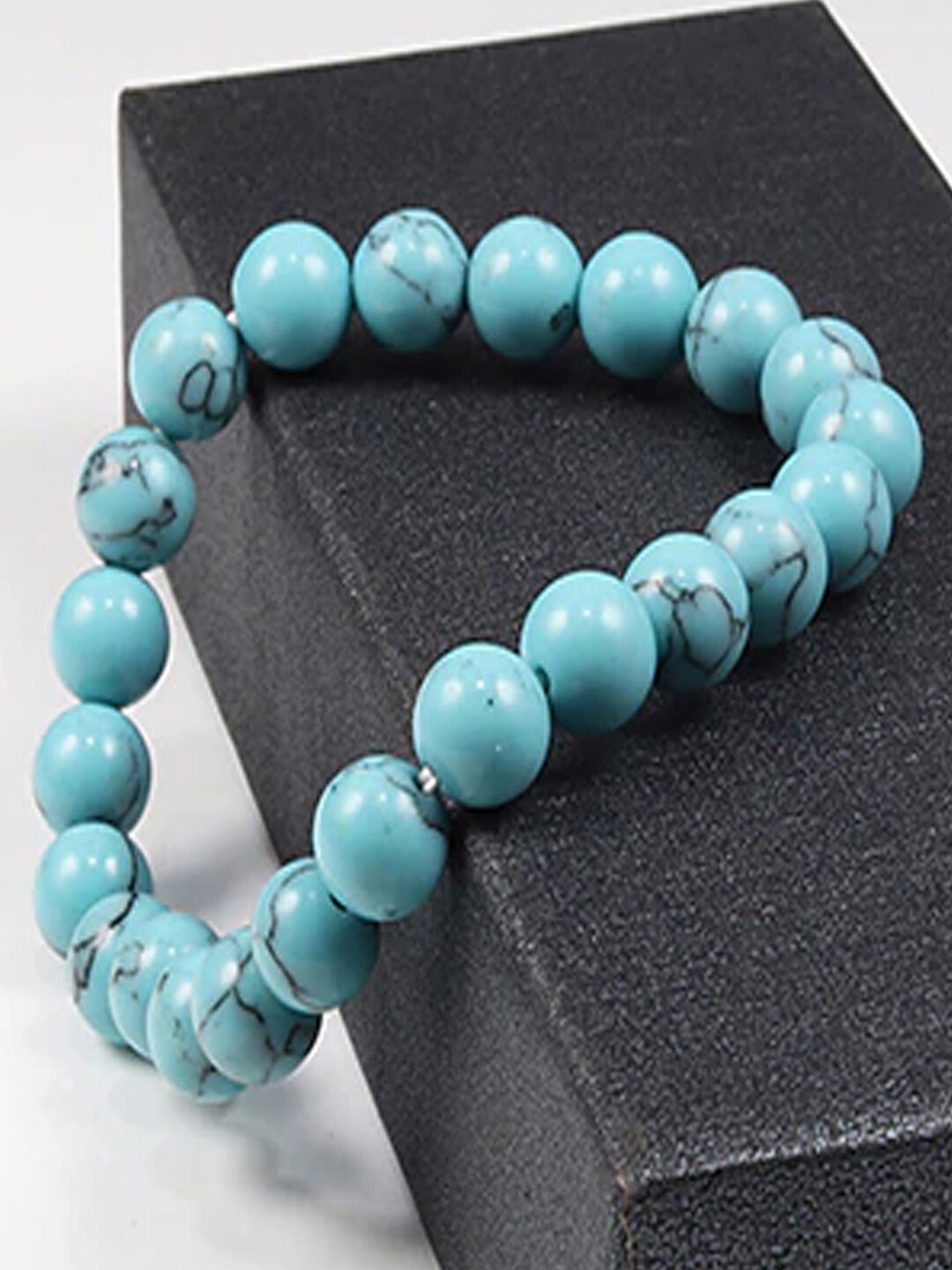 

Young & Forever Unisex 3 Blue Brass Turquoise Handcrafted Bracelet