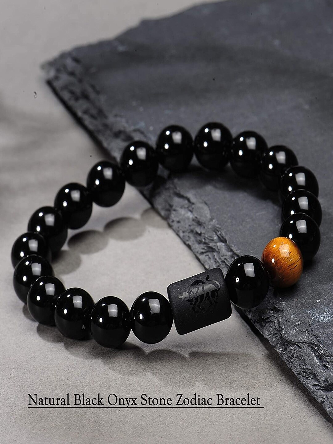 

Young & Forever Unisex Black & Brown Brass Crystals Handcrafted Bracelet