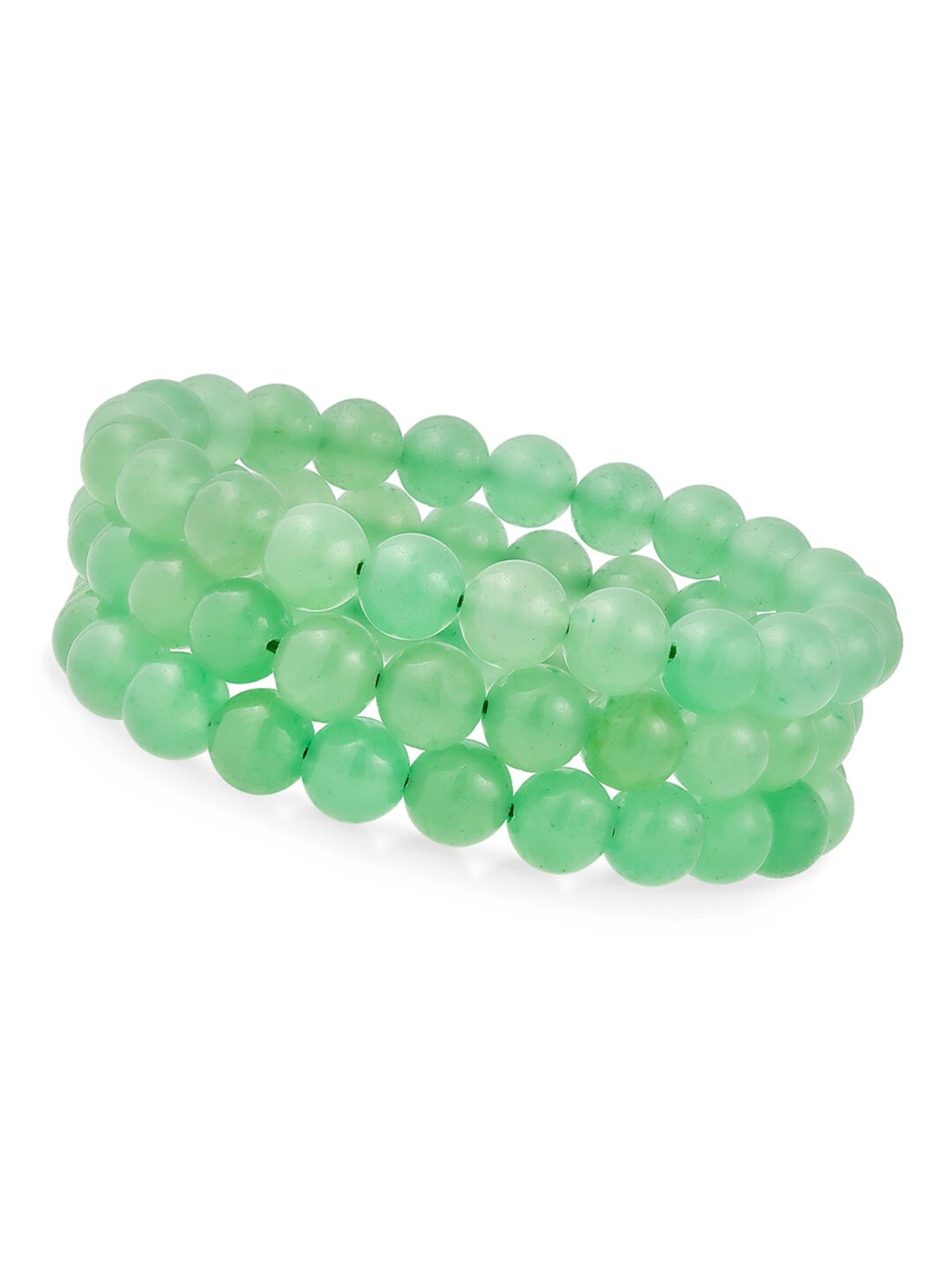 

Young & Forever Unisex 3 Green Brass Crystals Handcrafted Bracelet