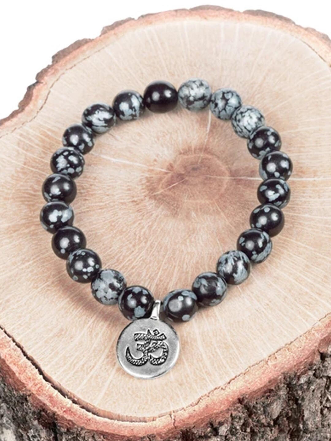 

Young & Forever Unisex Black & Grey Brass Crystals Handcrafted Brass-Plated Bracelet