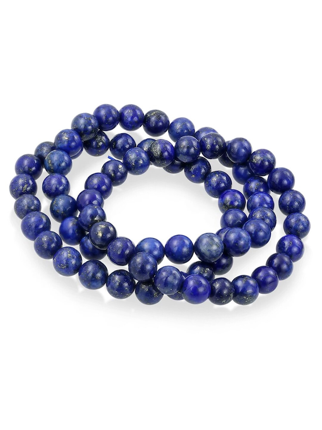 

Young & Forever Unisex 3 Blue Brass Lapis Lazuli Handcrafted Bracelet