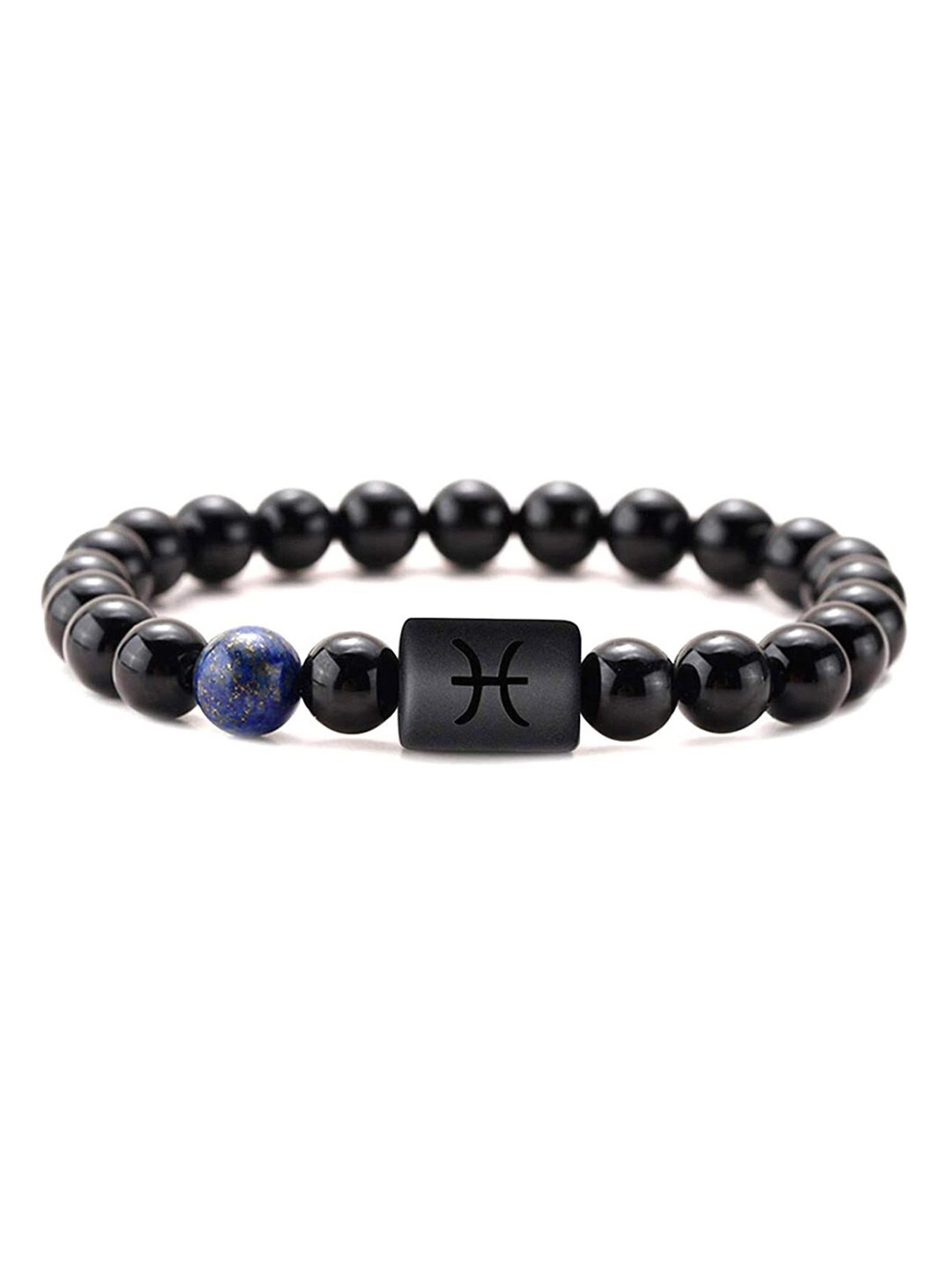 

Young & Forever Unisex Black & Blue Brass Crystals Handcrafted Bracelet