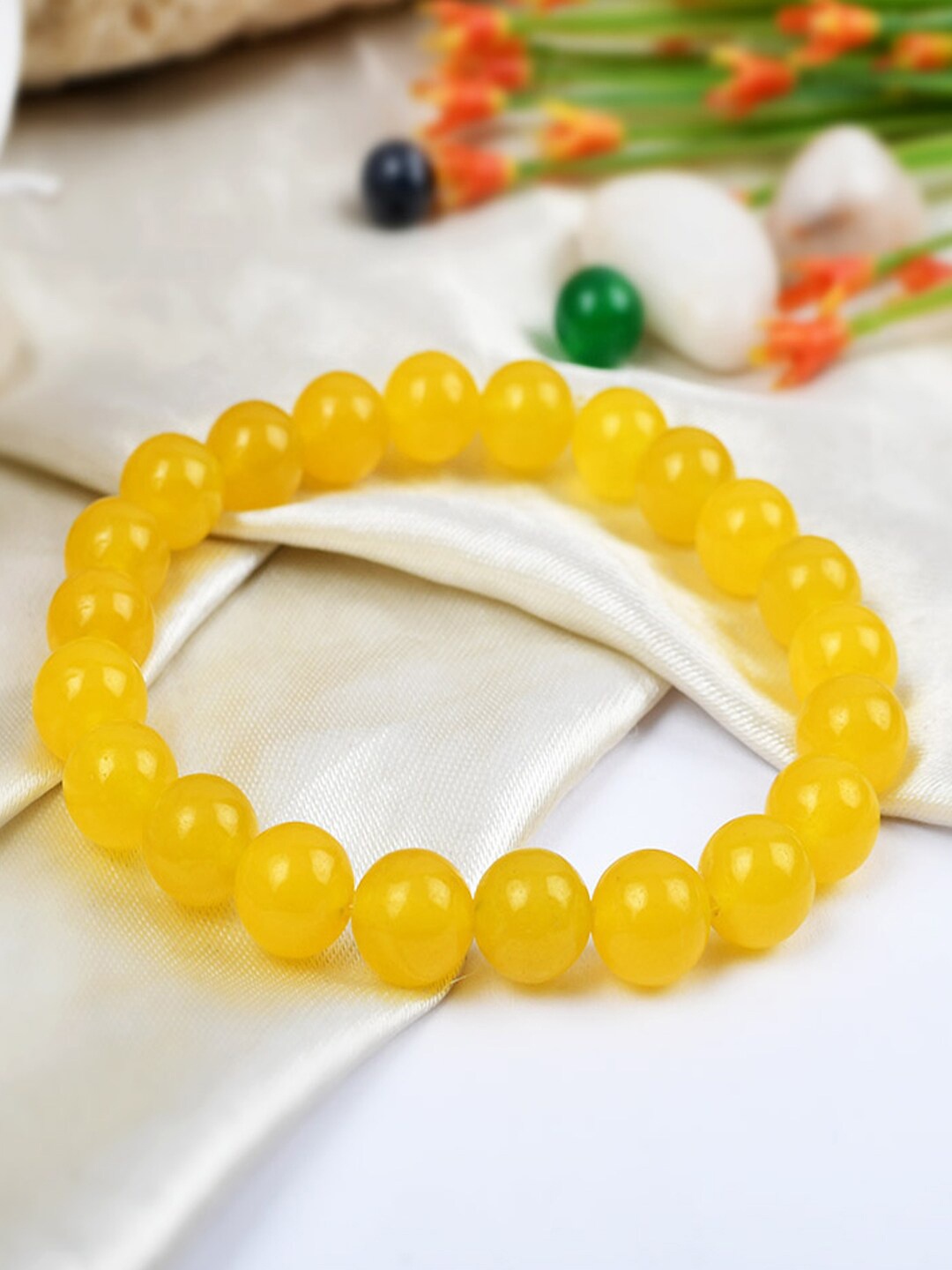 

Young & Forever Unisex 3 Yellow Brass Crystals Handcrafted Bracelet