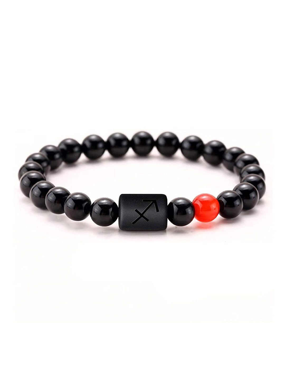 

Young & Forever Unisex Black & Red Brass Crystals Handcrafted Bracelet
