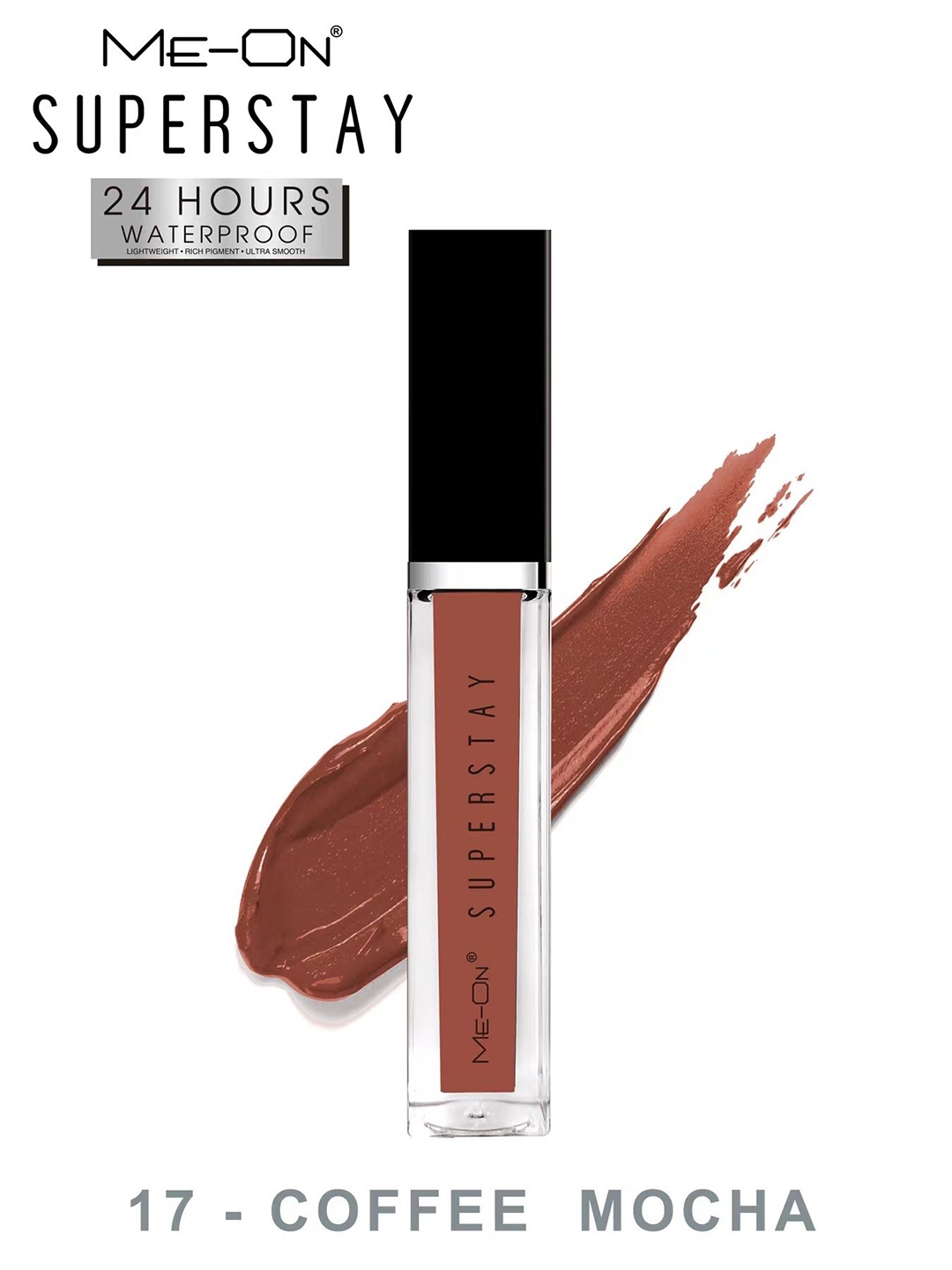 

ME-ON Waterproof 24Hrs Super Stay Lip Gloss 6 ml - Coffee Mocha 17, Nude