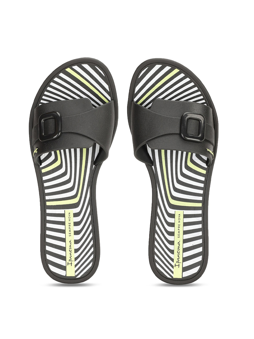 

iPanema Women Black & White Printed Sliders
