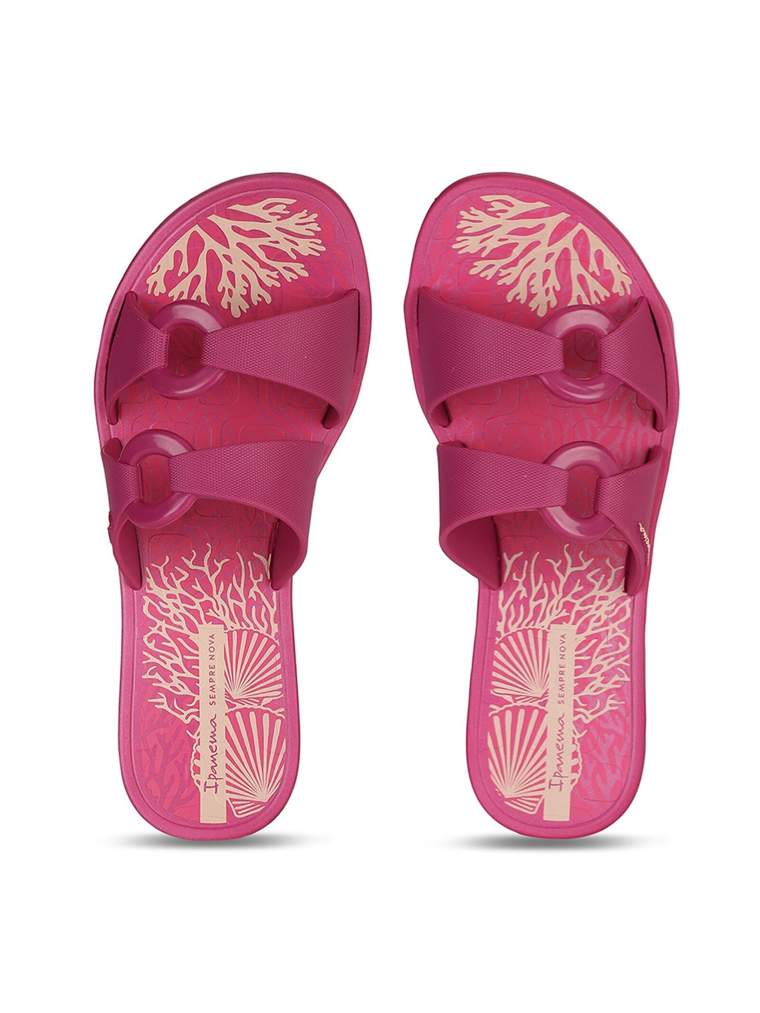 

iPanema Women Pink & Beige Printed Sliders