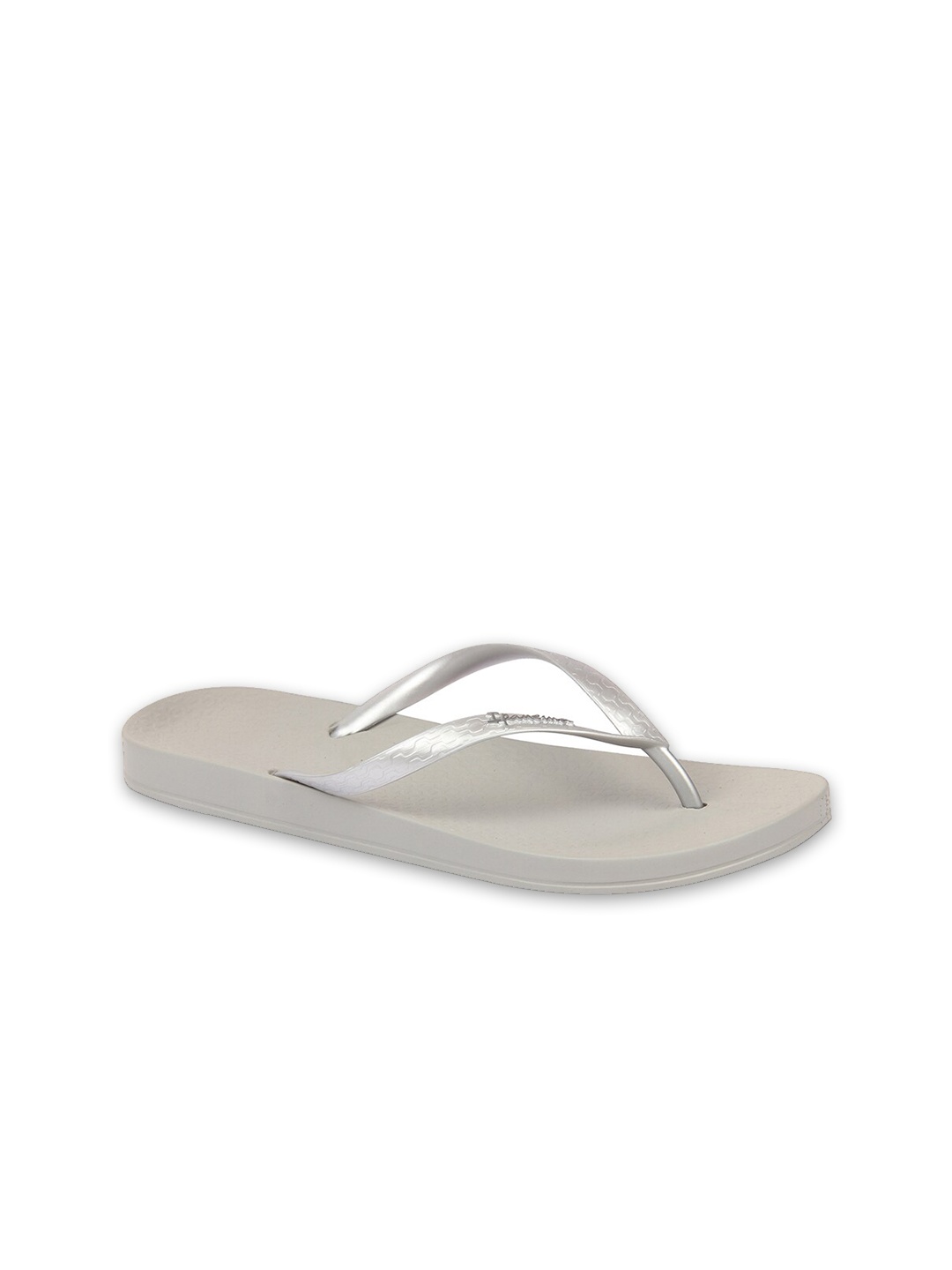 

iPanema Women Grey & Silver Solid Thong Flip-Flops