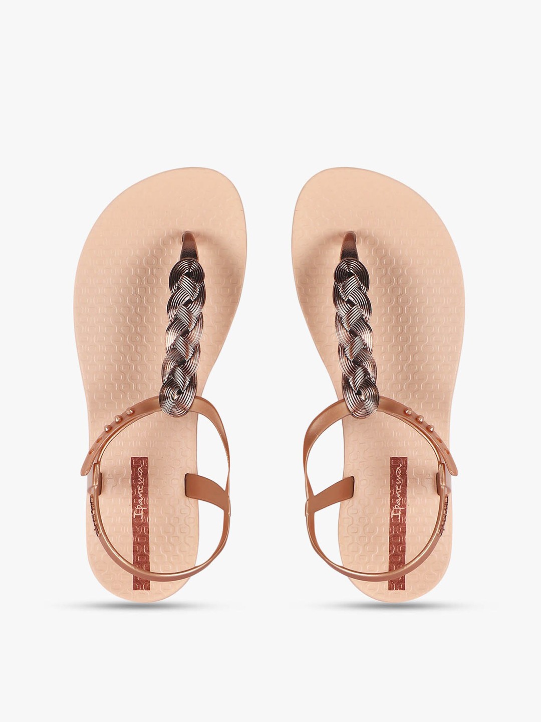 

iPanema Women Pink Embellished T-Strap Flats