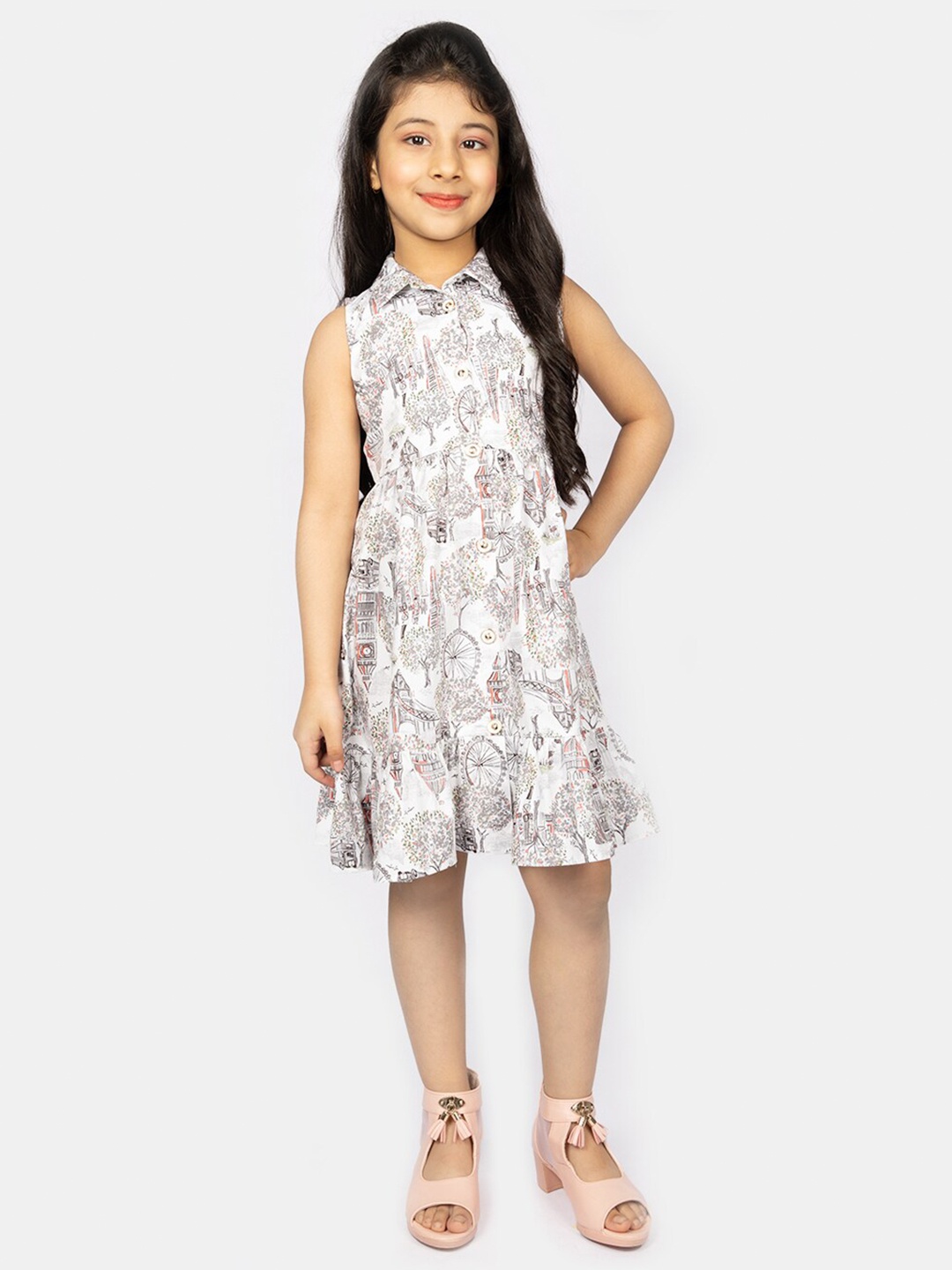

Peppermint Girls Peach-Coloured Shirt Dress