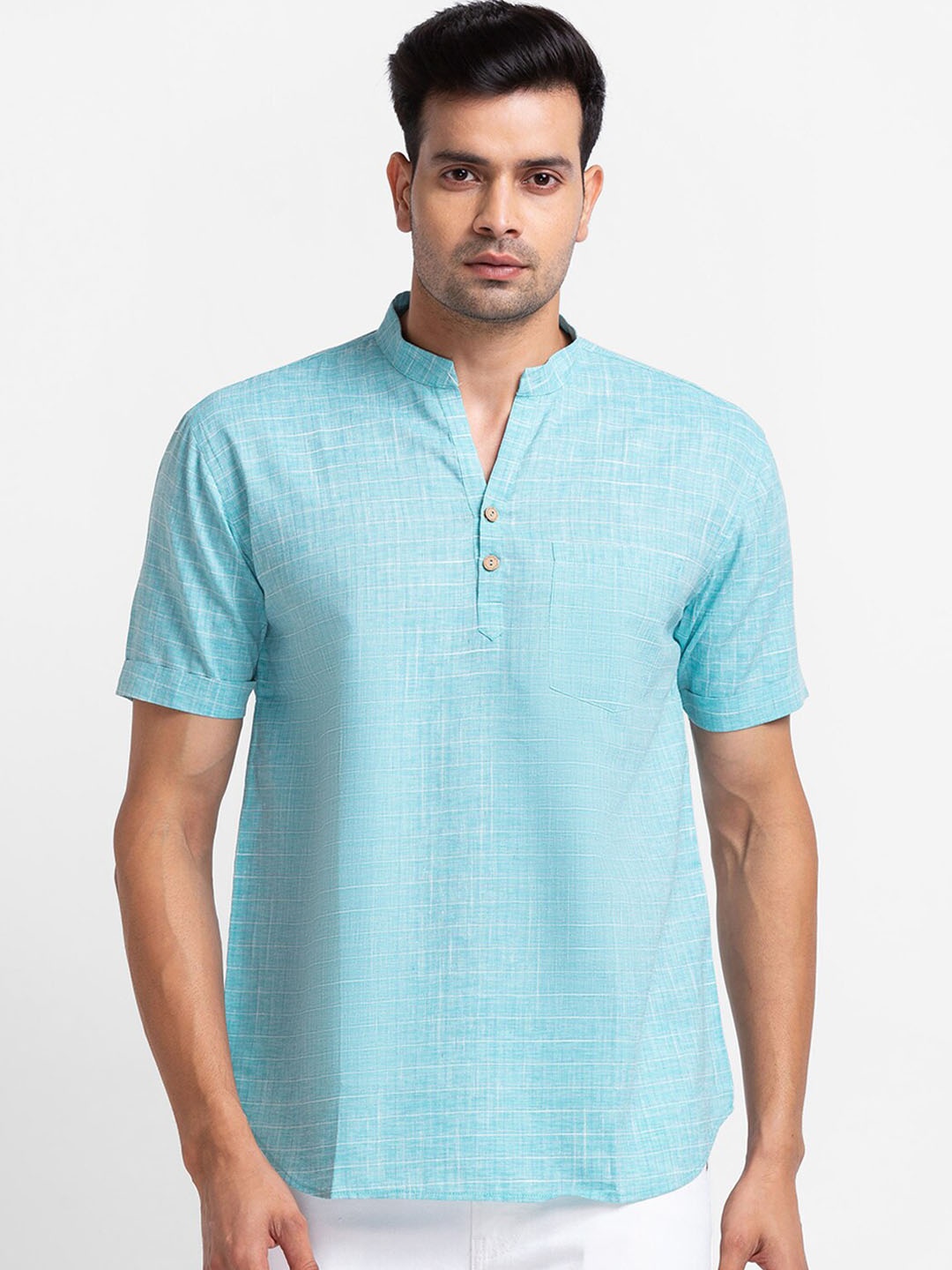 

SARVAMOHAN Men Blue Kurta