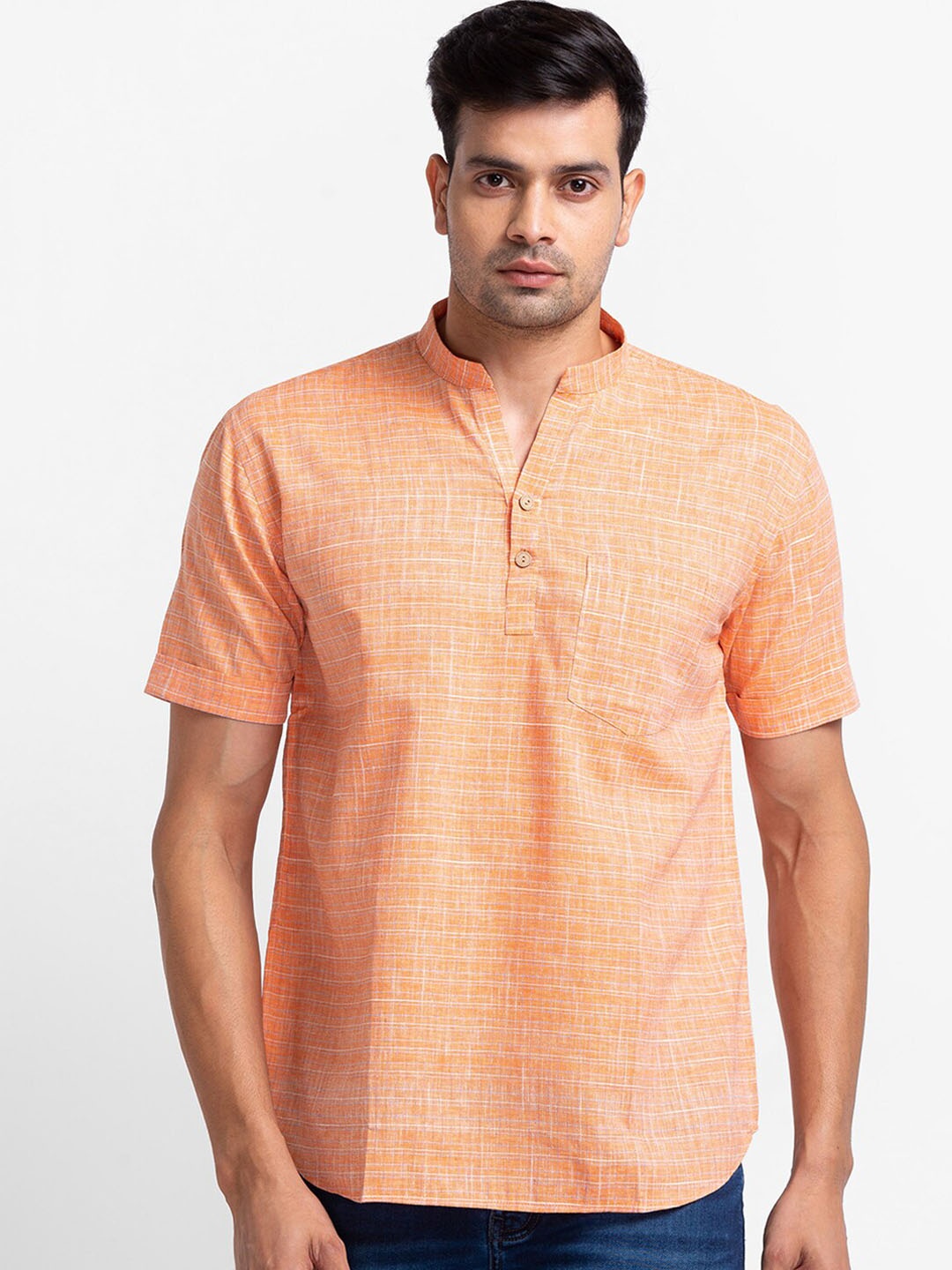 

SARVAMOHAN Men Orange Kurta
