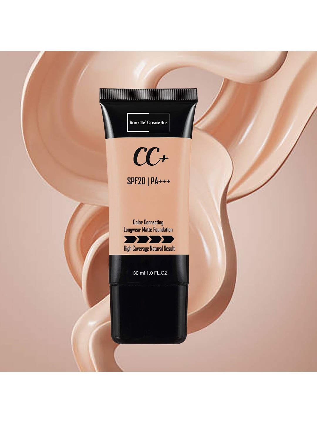 

Ronzille Color Correcting Longwear Make-up Base Foundation-Shade-03-30 ml, Peach