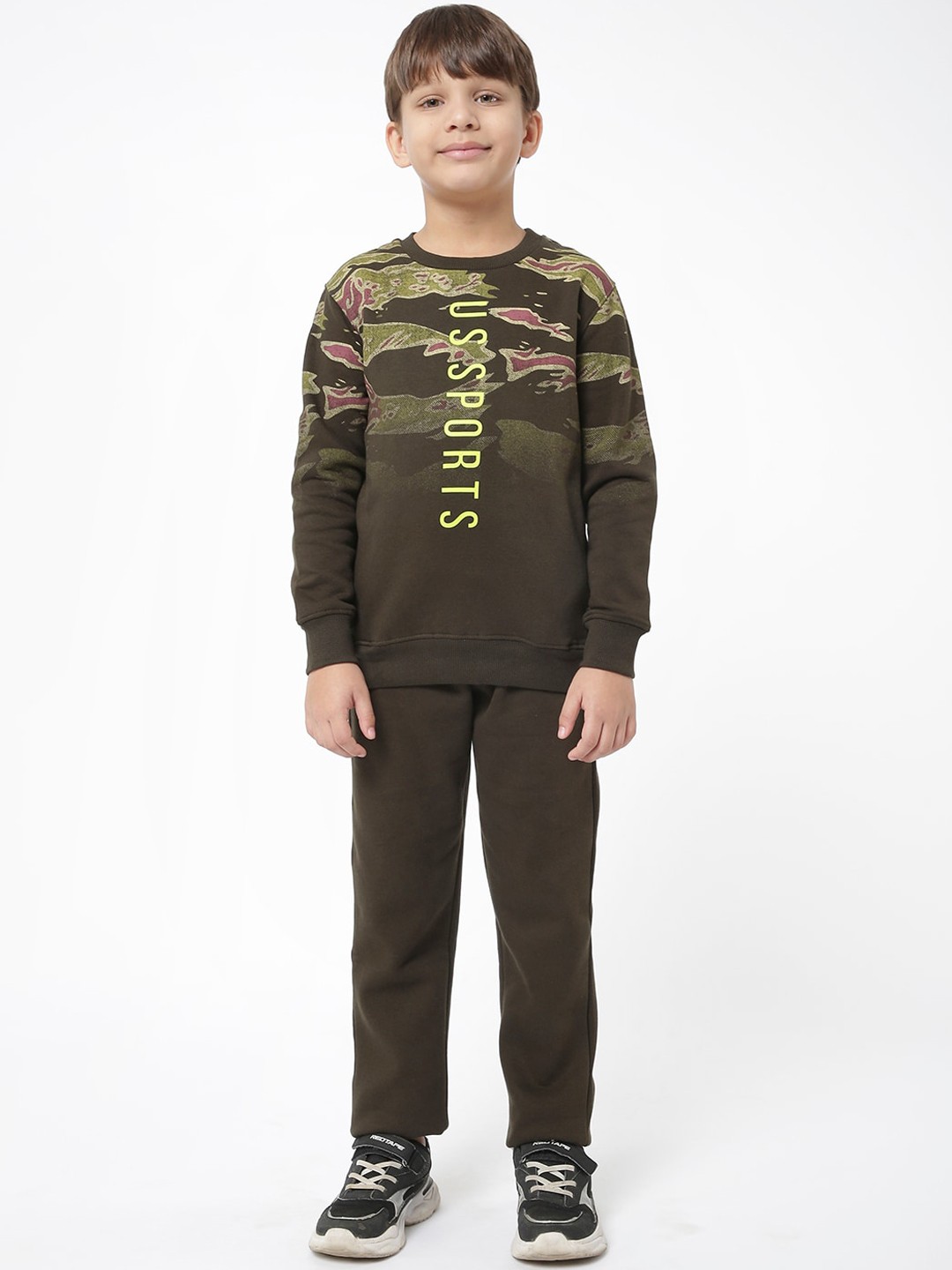 

Sweet Dreams Boys Olive Green Polyester Tracksuits