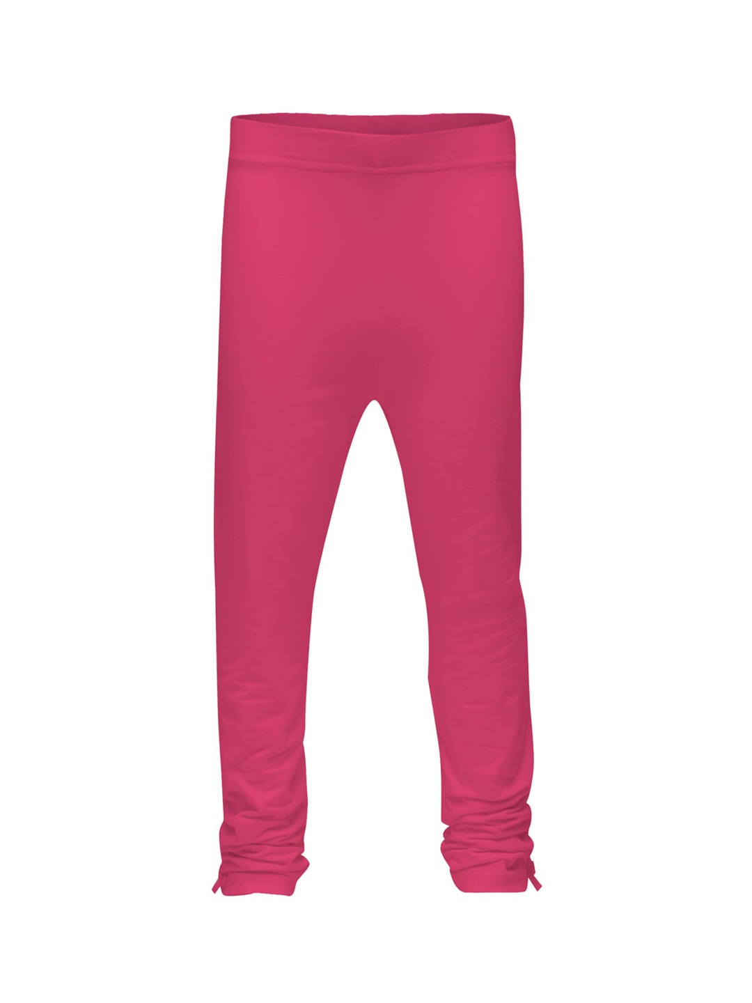 

3PIN Girls Pink Solid Pure Cotton Churidar Length Leggings