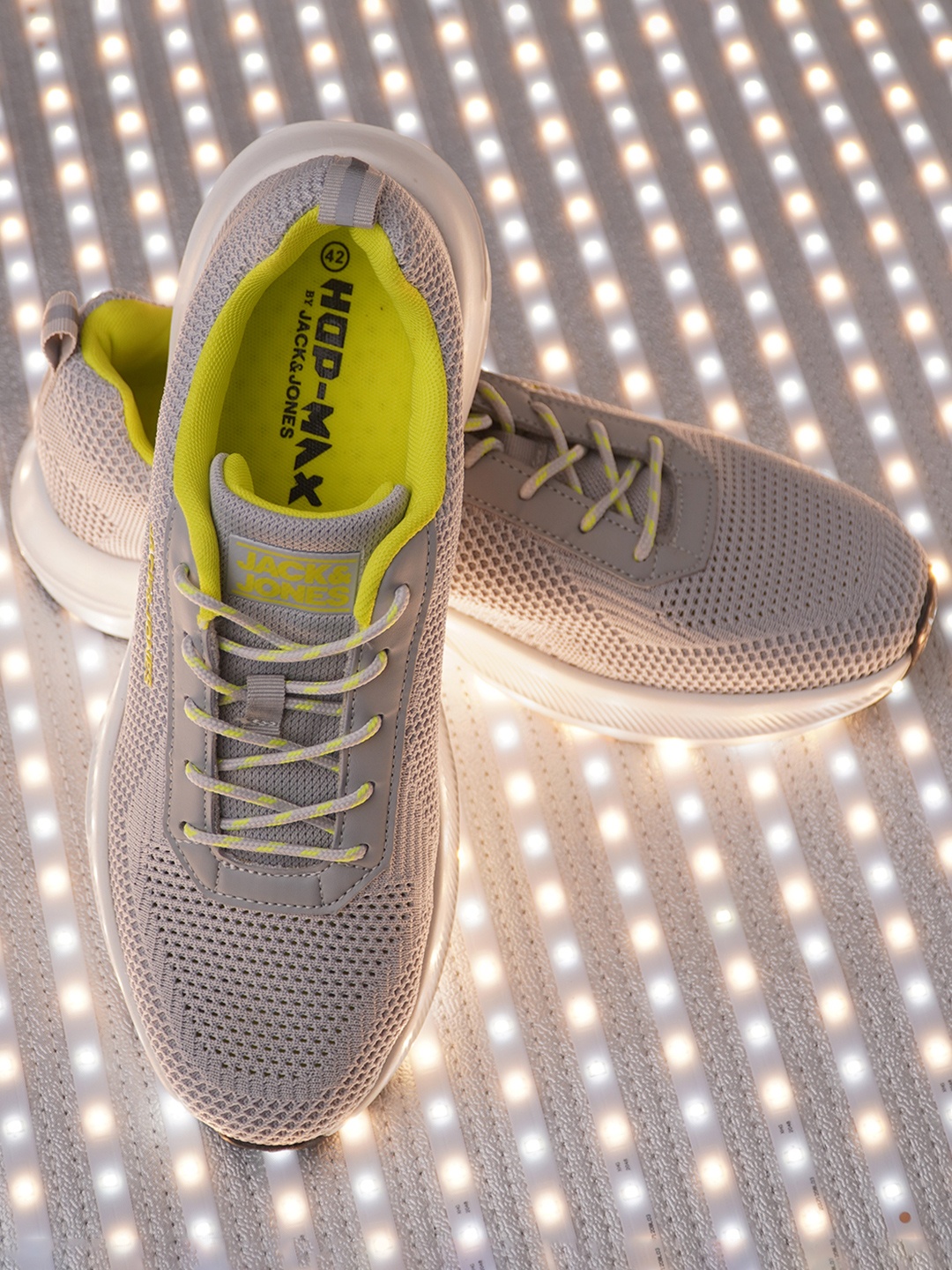 

Jack & Jones Men Grey Perforations Sneakers