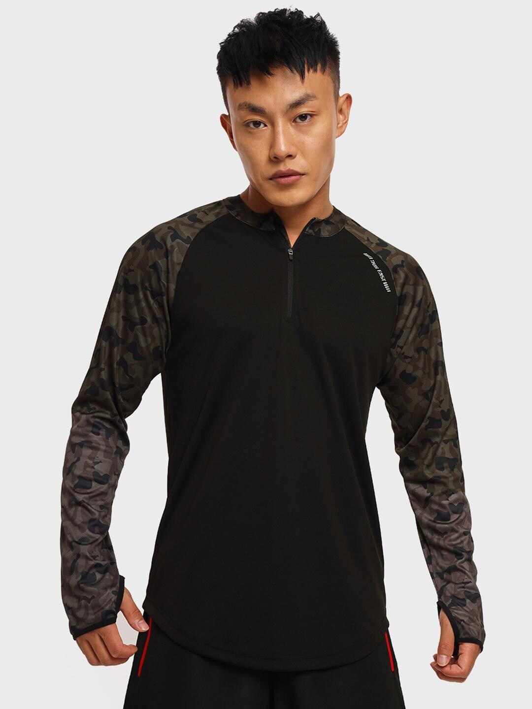 

Bewakoof Men Black Camouflage T-shirt