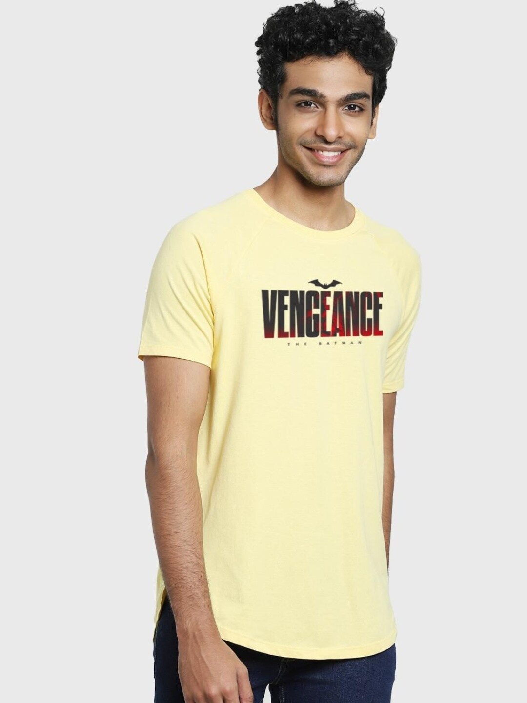 

Bewakoof Men Yellow Typography Printed Cotton T-shirt