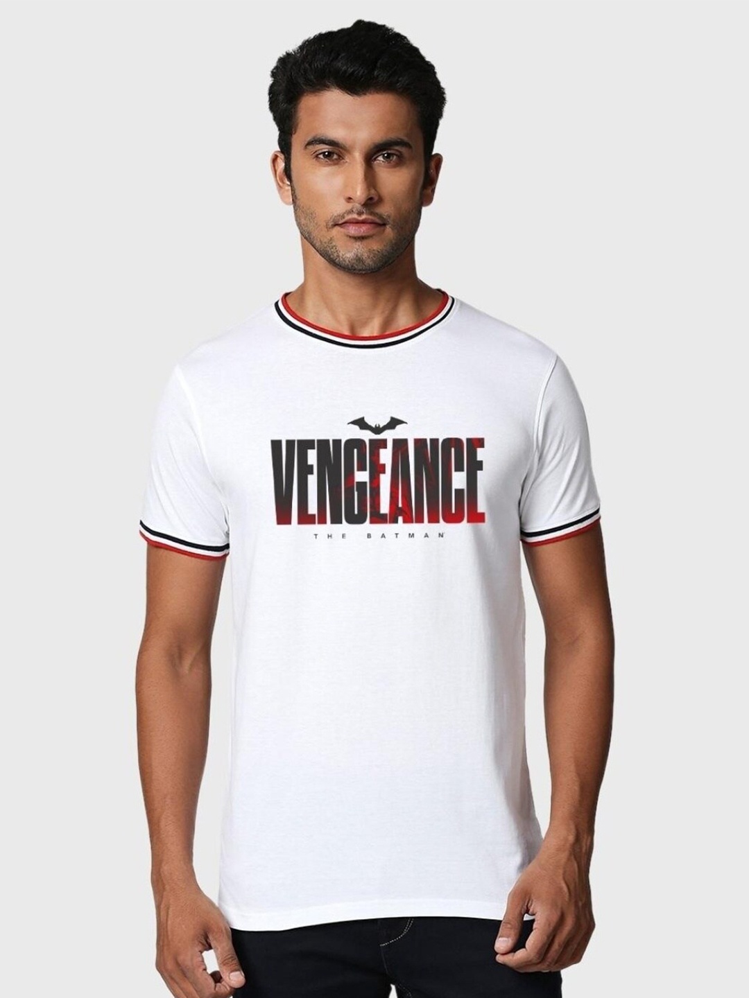 

Bewakoof Men White Typography Printed Cotton T-shirt