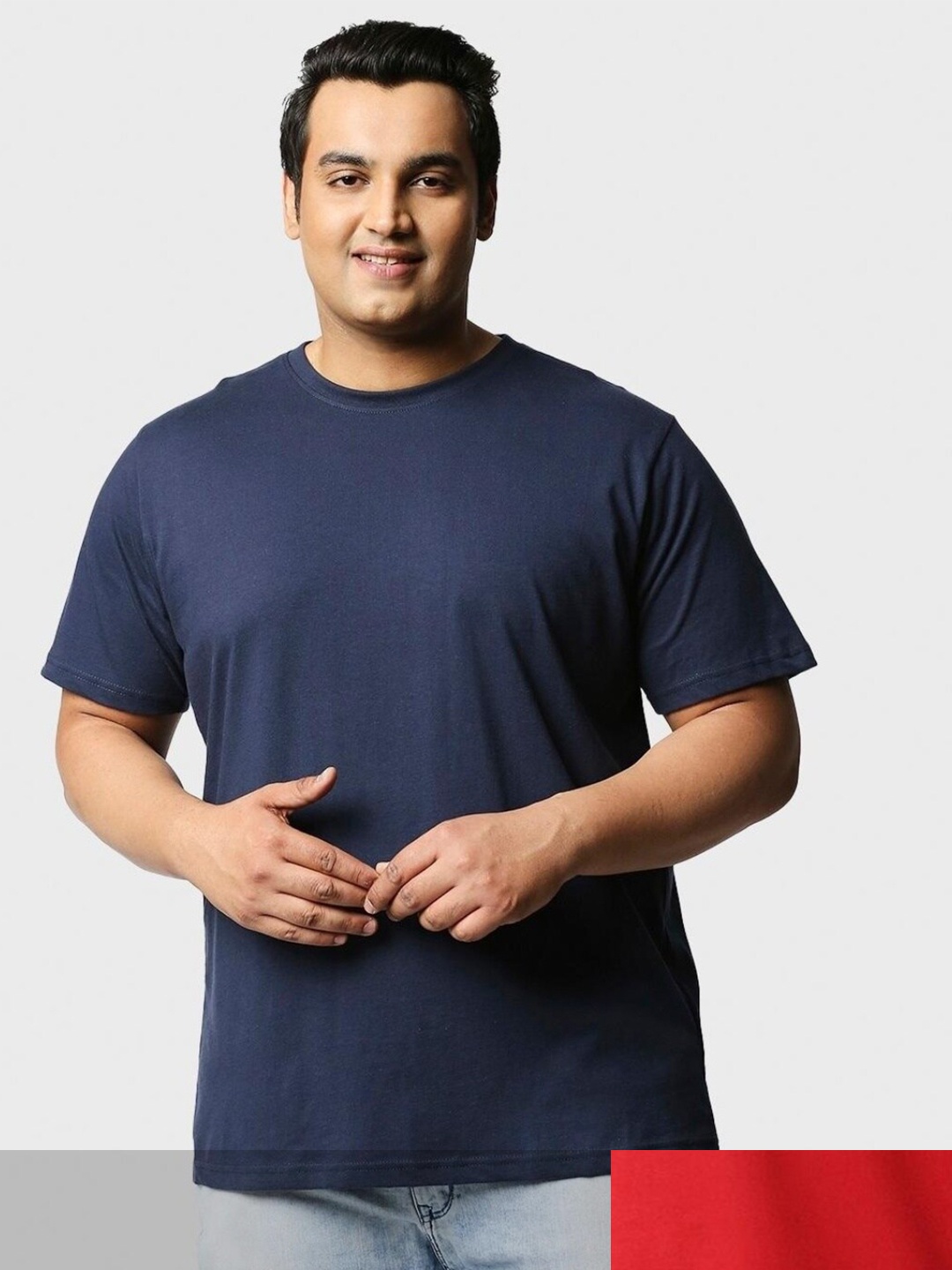 

Bewakoof Plus Men Plus Size Pack of 2 T-shirt, Blue