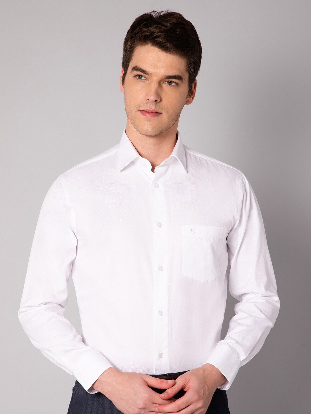 

Cantabil Men White Formal Shirt