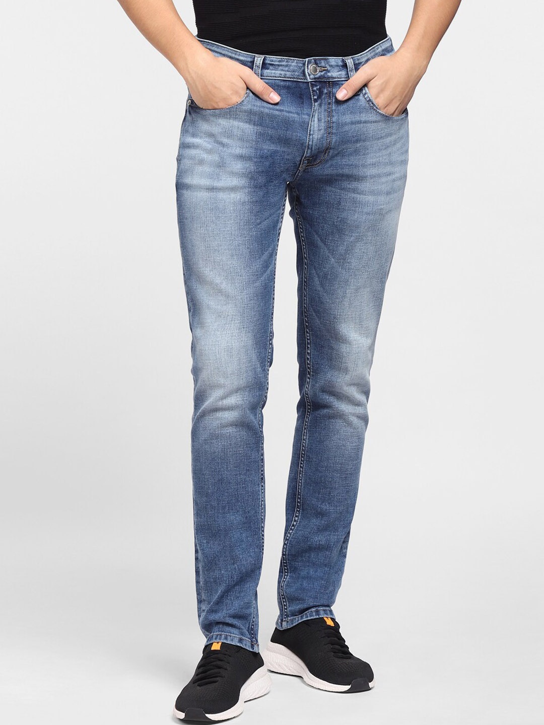 

Jack & Jones Men Blue Solid Skinny Fit Low-Rise Heavy Fade Jeans