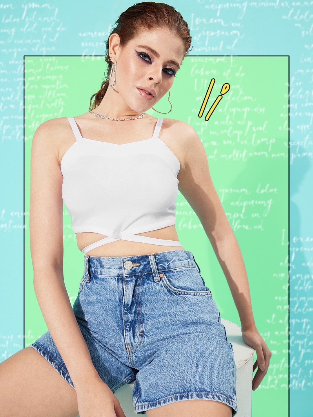 

HERE&NOW Women White Solid Bralette Crop Top