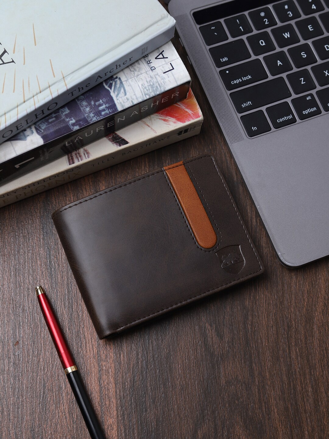 

SAMTROH Men Brown PU Leather Wallet