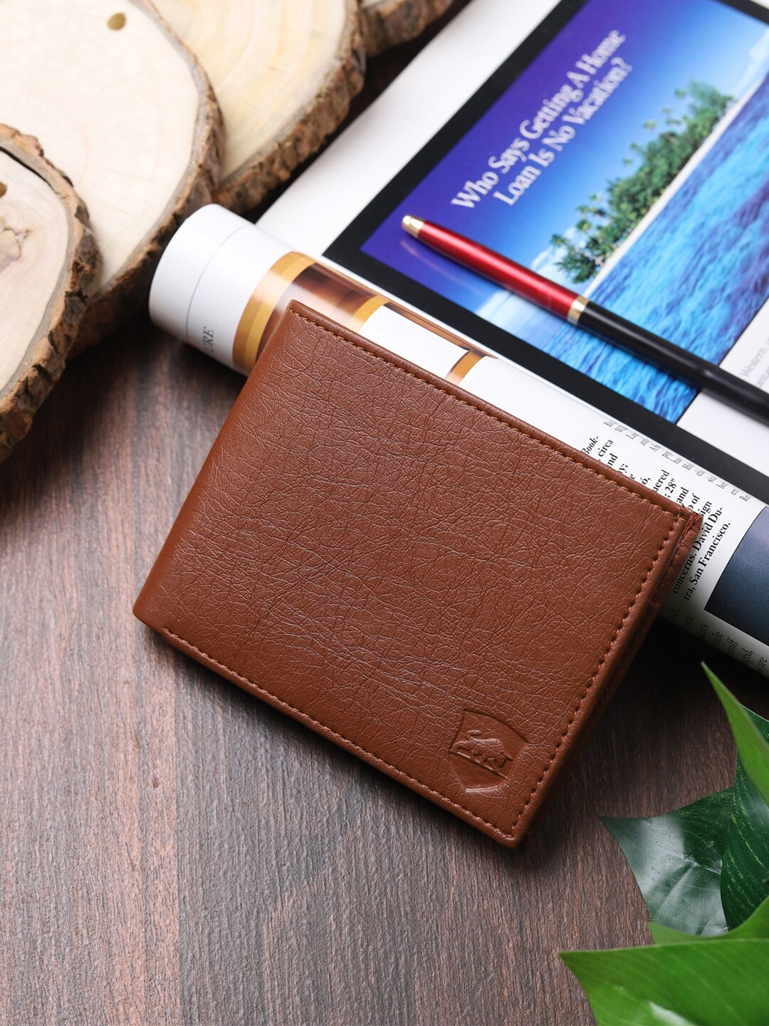 

SAMTROH Men Brown Two Fold Wallet