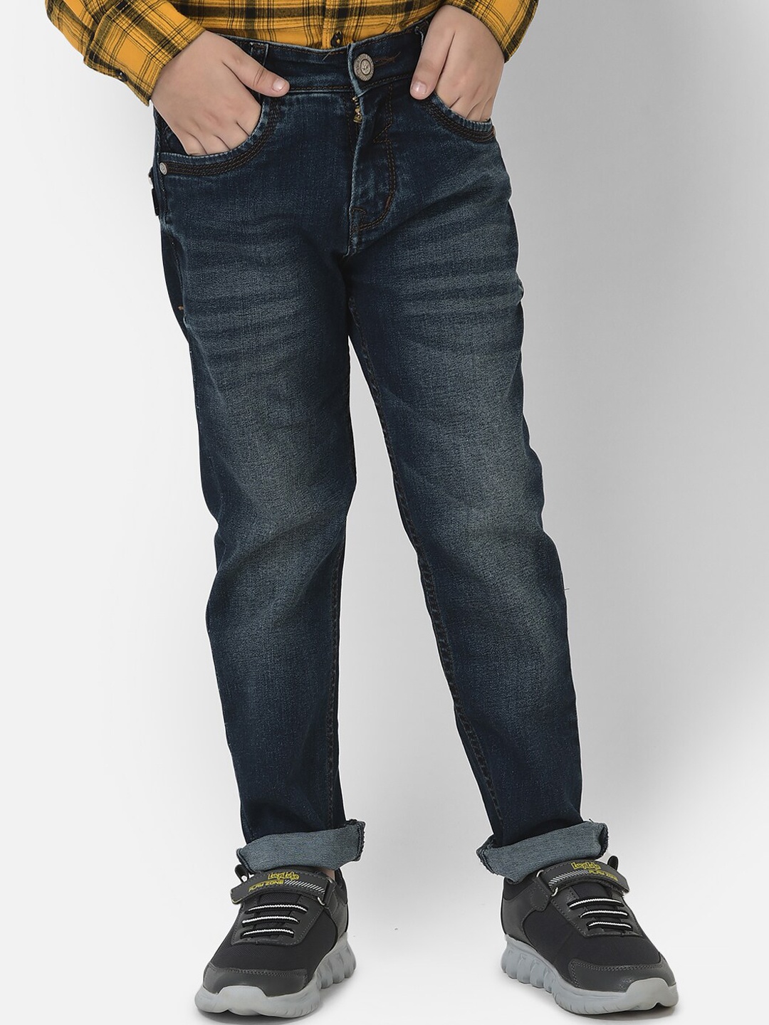 

Crimsoune Club Boys Blue Comfort Heavy Fade Jeans