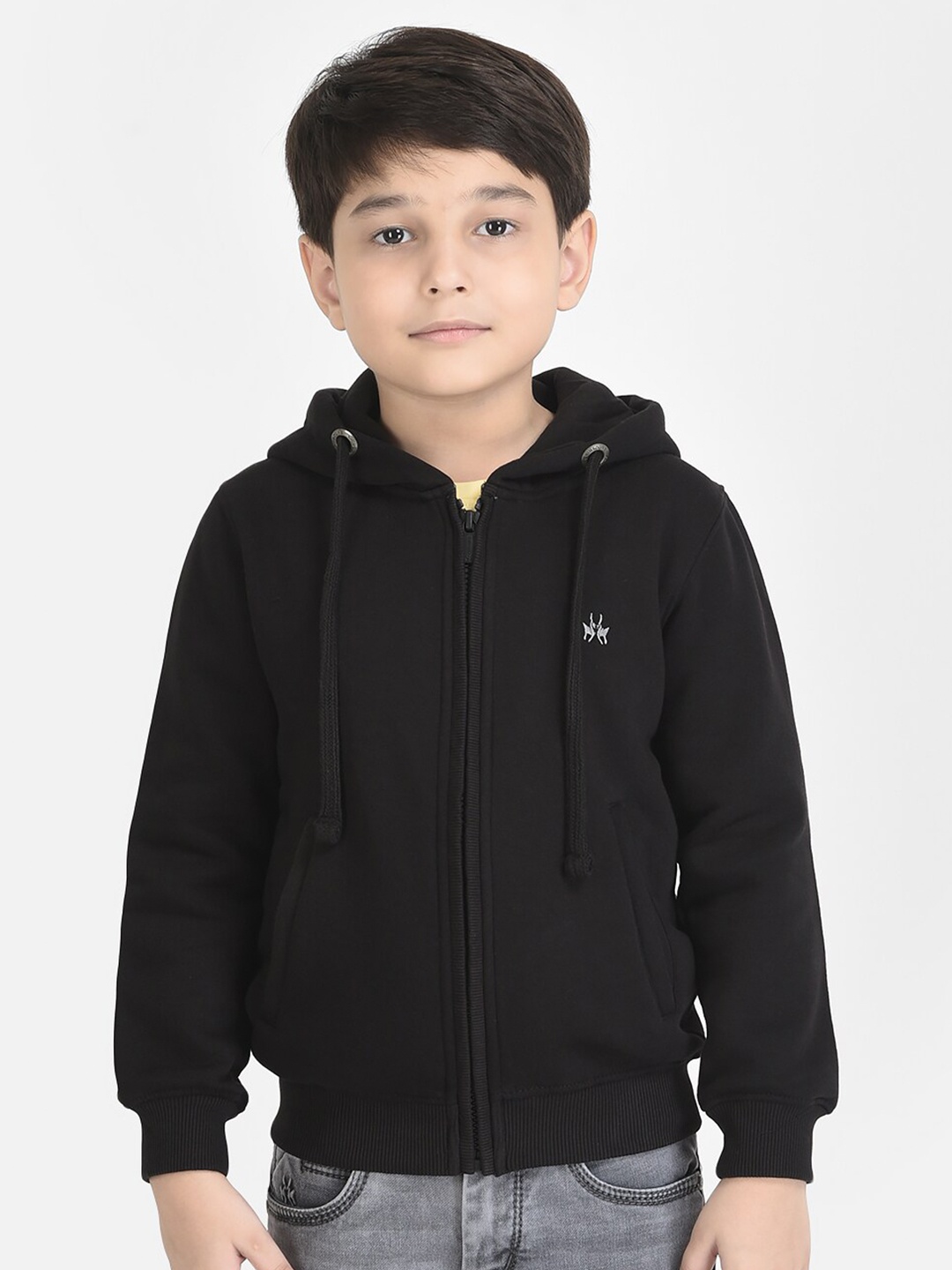 

Crimsoune Club Boys Black Hooded Sweatshirt
