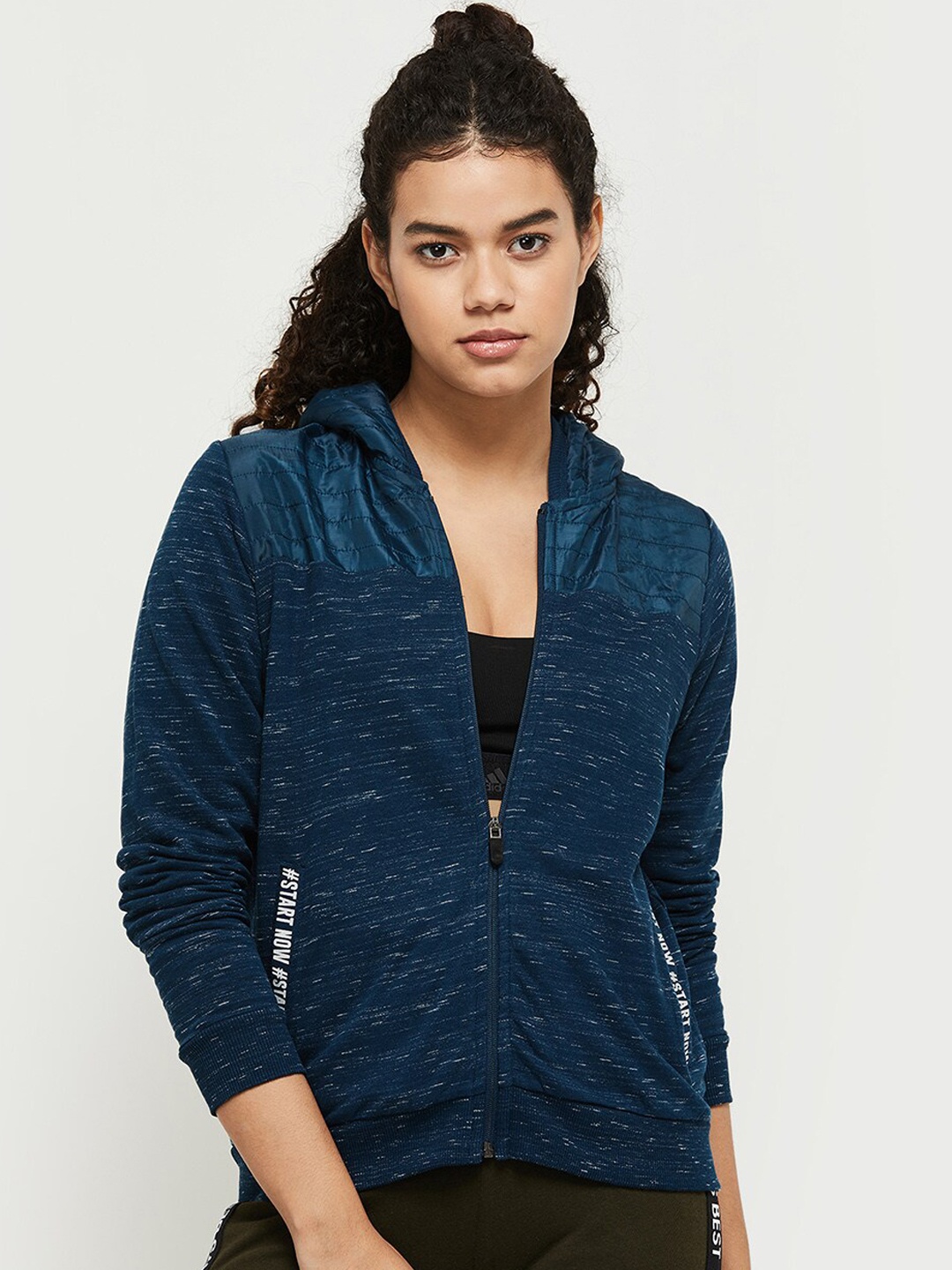 

max Women Blue Windcheater Bomber Jacket